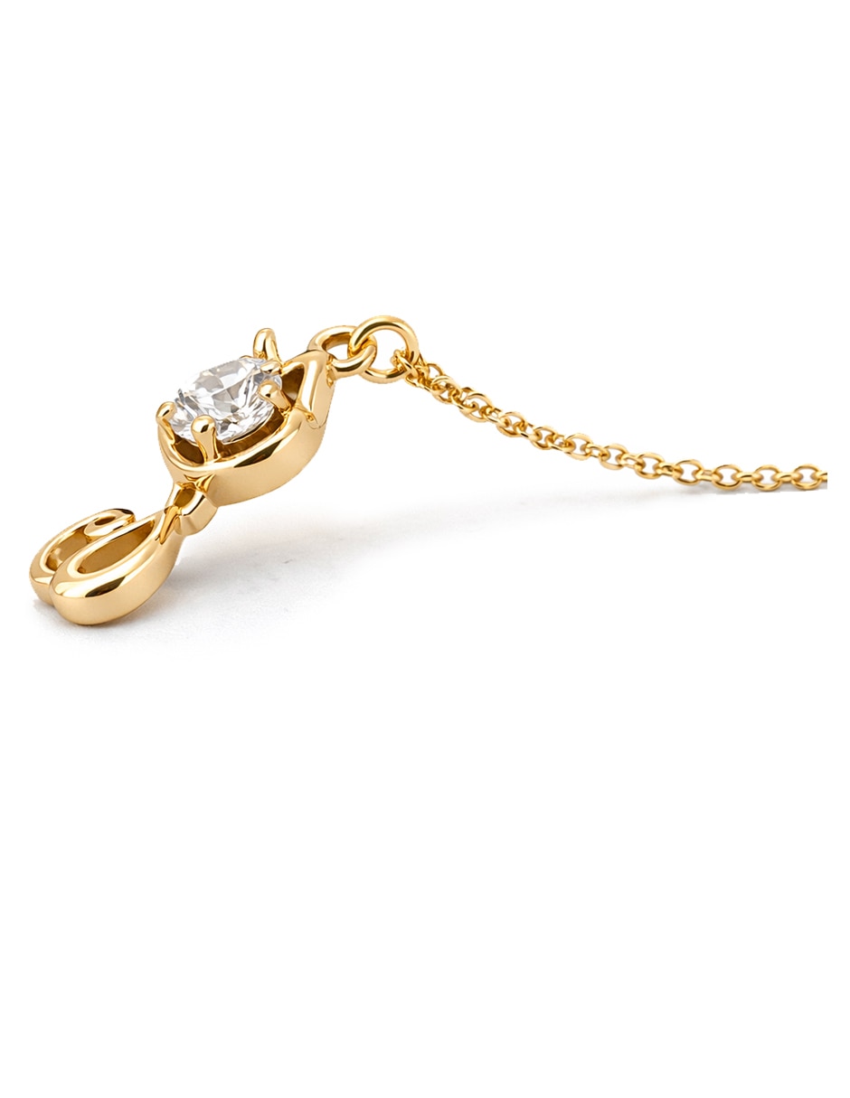 Collar con dije de gato Moon & Self de oro laminado 18 K
