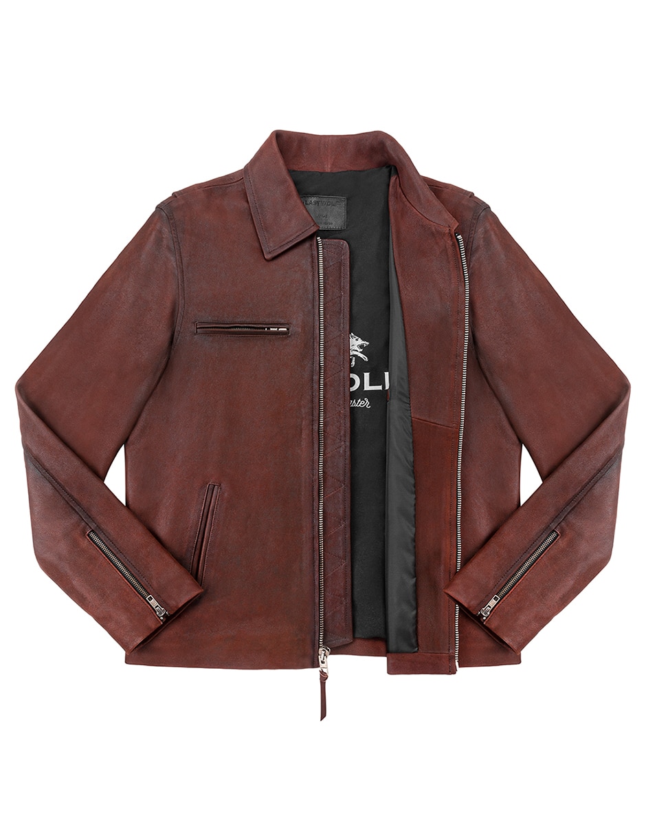 Chamarra Casual LASTWOLF No de Piel Sin diseño para hombre