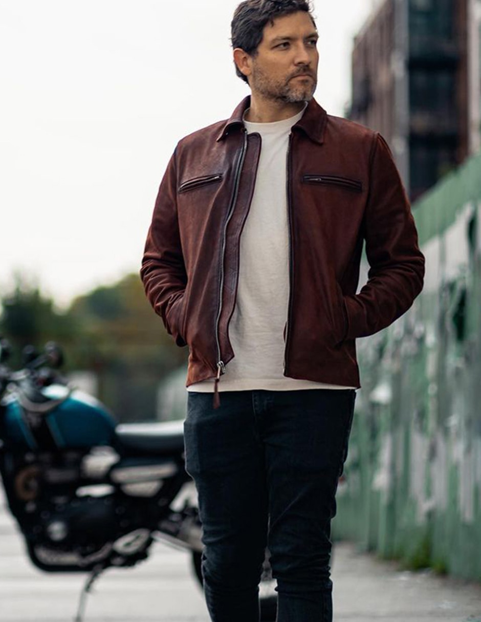 Chamarra Casual LASTWOLF No de Piel Sin diseño para hombre