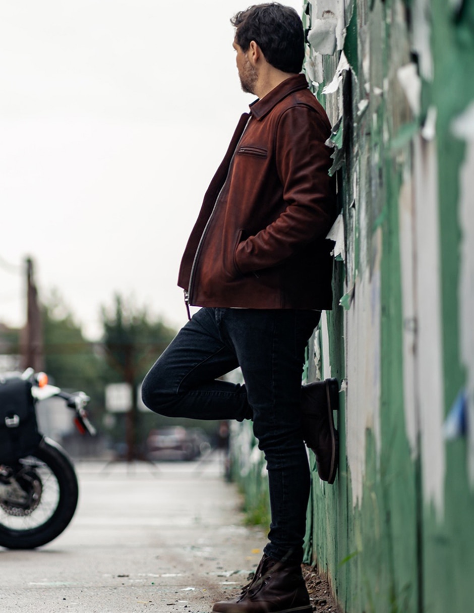 Chamarra Casual LASTWOLF No de Piel Sin diseño para hombre