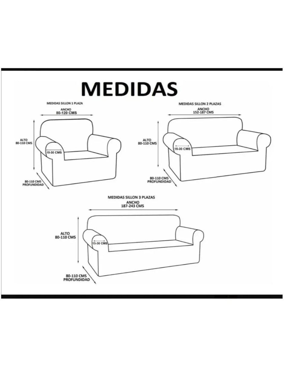 Funda sillón antideslizante 3 piezas 5