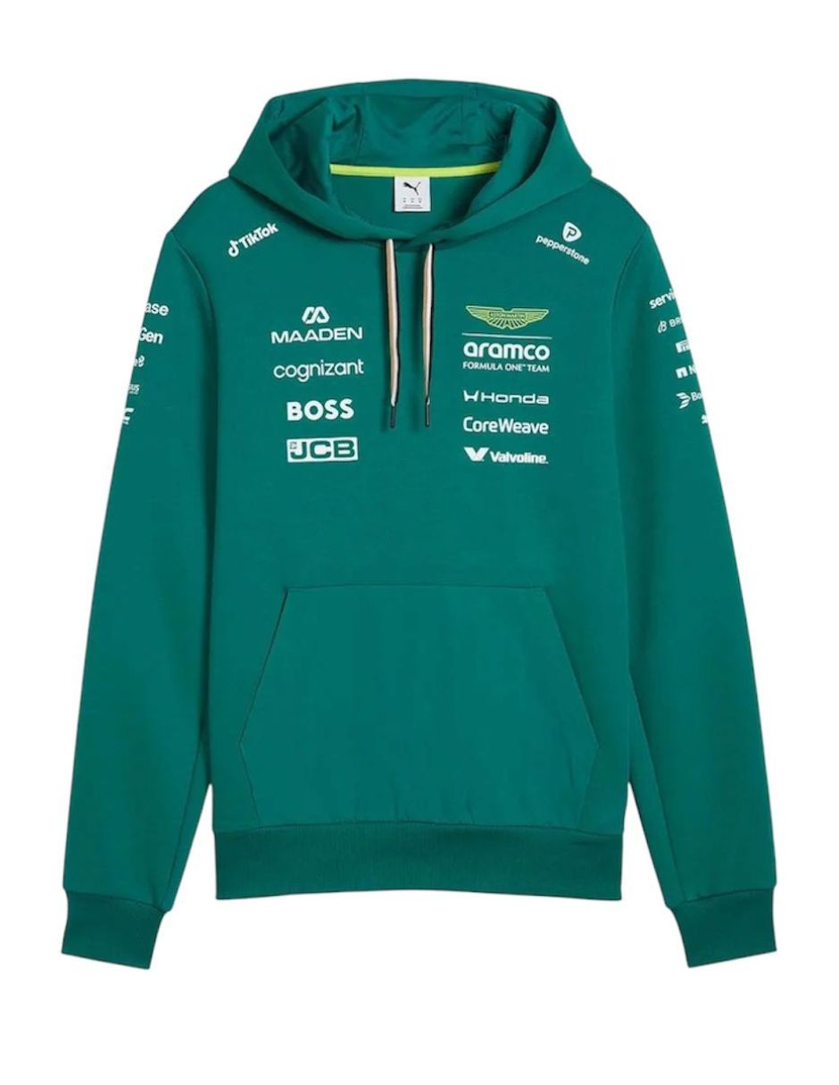 Sudadera Puma Aramco con capucha Aston Martin Formula One Team para hombre