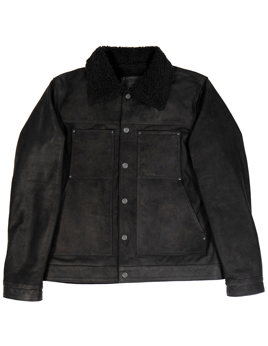 Chamarra Casual LASTWOLF No de Piel Texturizado para hombre