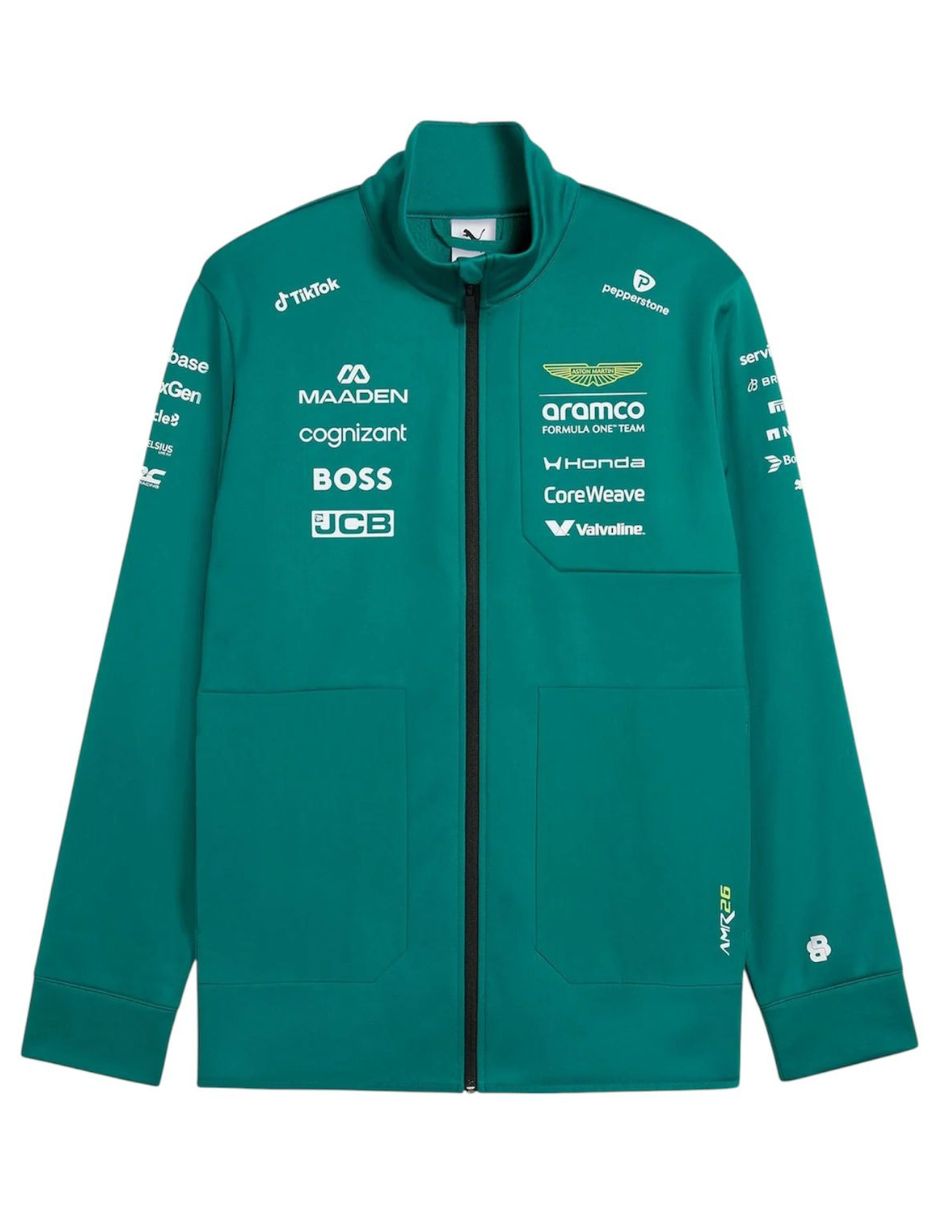 Chamarra para motorsport Aston Martin Aramco F1 Team para hombre Chamarra para motorsport Aston Martin Aramco F1 Team para hombre