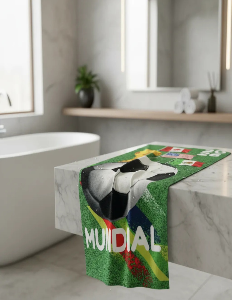Toalla Mundial México 2026 Fútbol de algodón