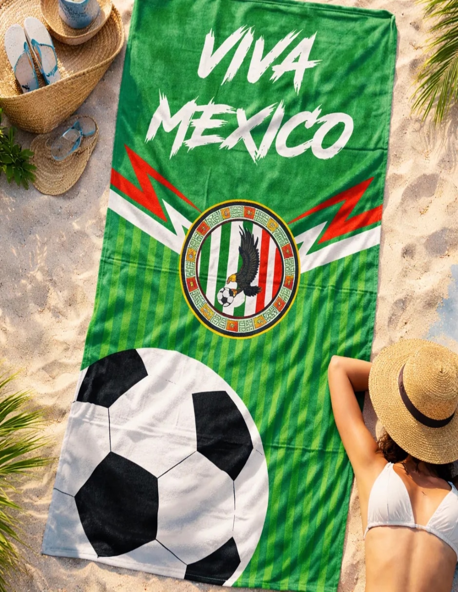 Toalla Mundial México 2026 Fútbol de algodón 3