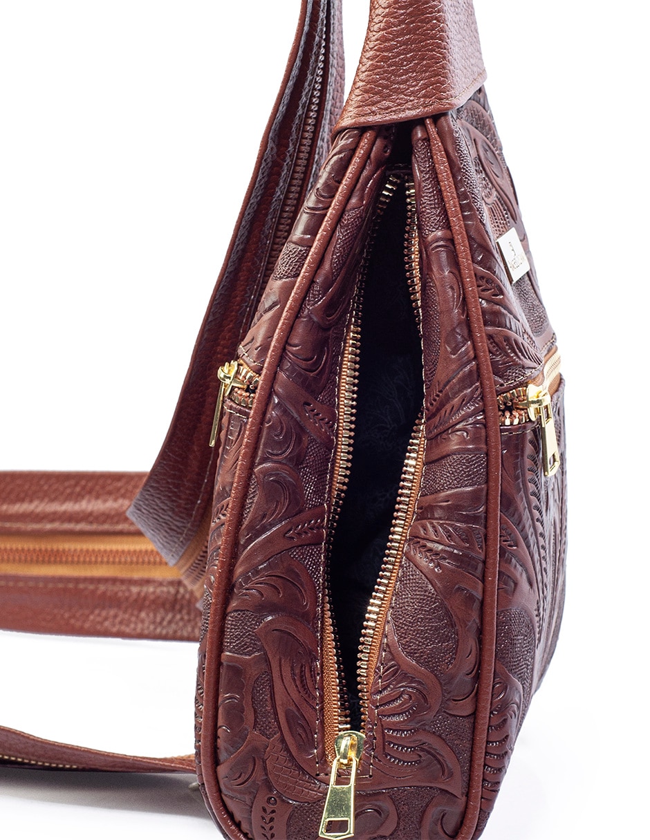 Bolsa messenger de piel para mujer 4