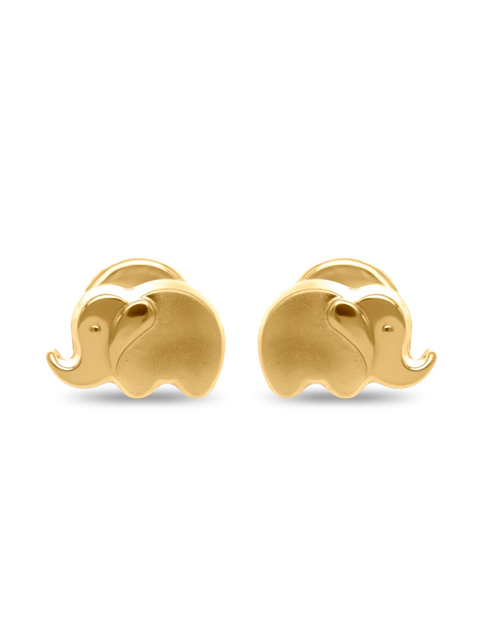 Broqueles de elefante de Oro amarillo 14 K con acabado brillante