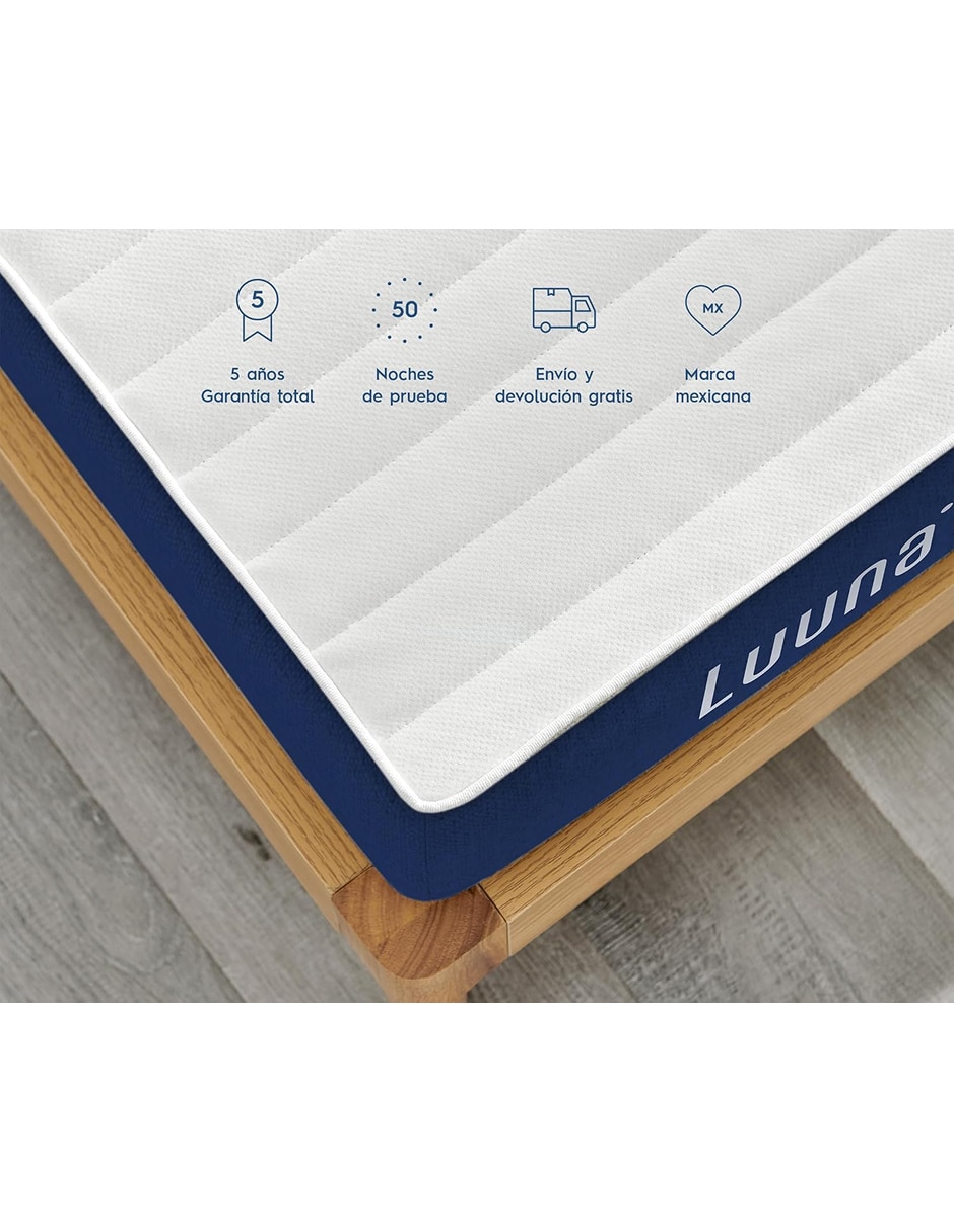 Colchón en caja Luuna Air + 2 pack Ajustable Firmes