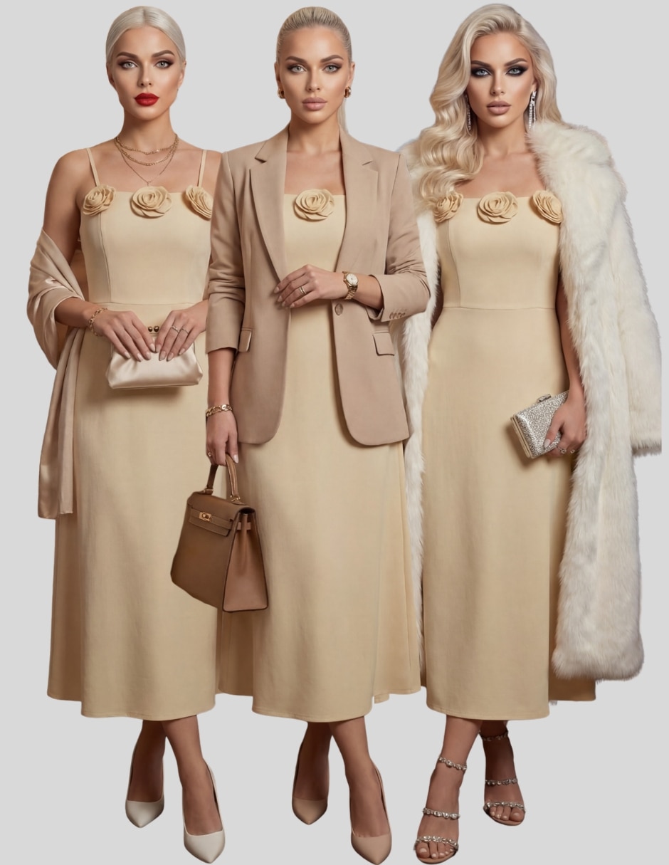 Vestido largo formal Malabis para mujer