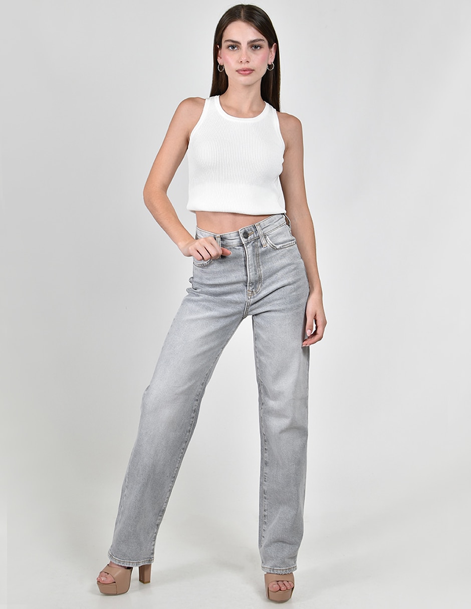 Jeans straight para mujer 4