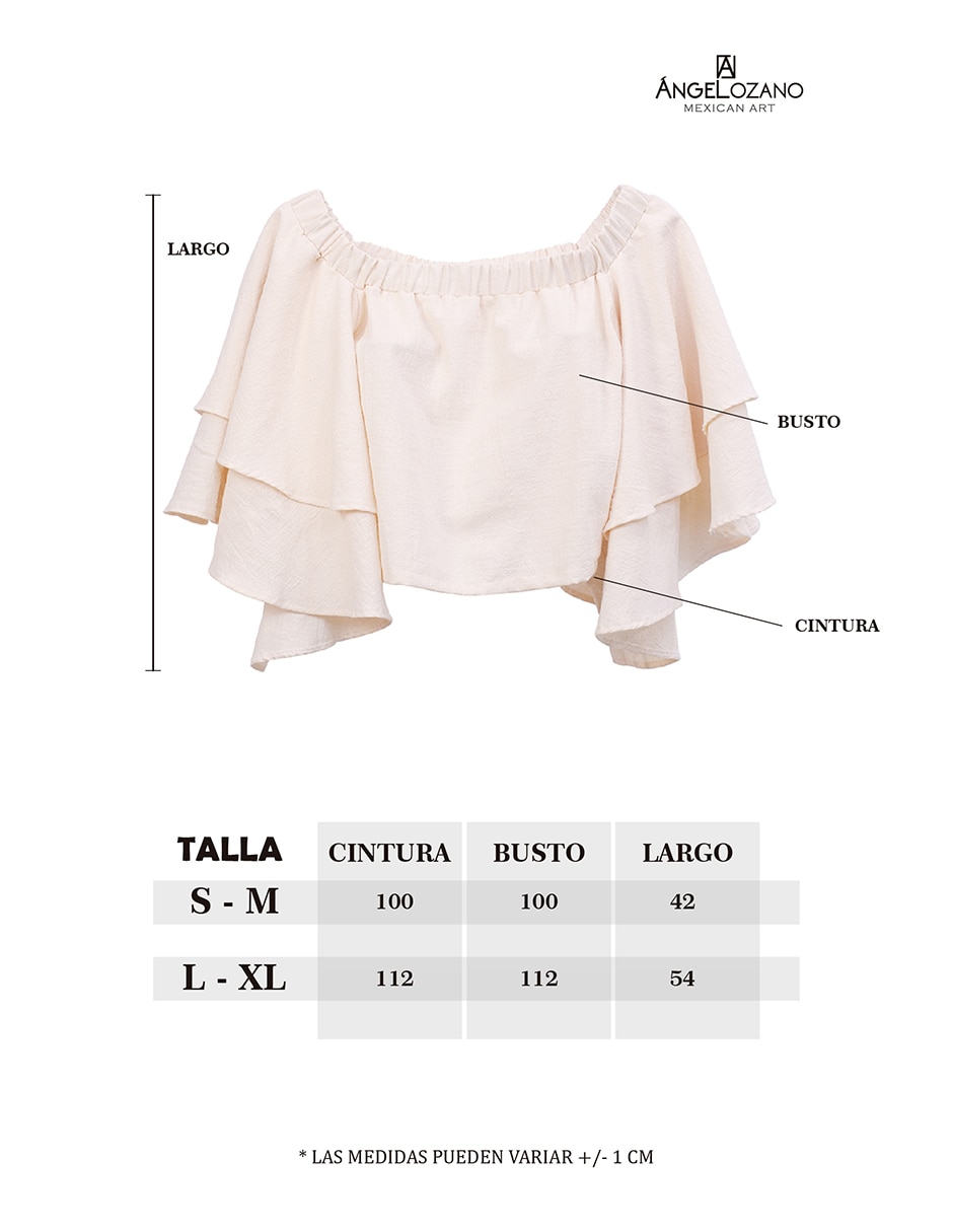 Blusa Angelozano manga 3/4 para mujer
