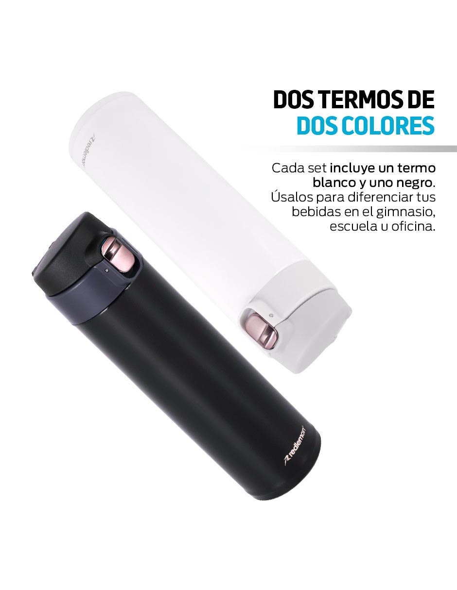 de Acero inoxidable Hermético con tapa Push pull 2