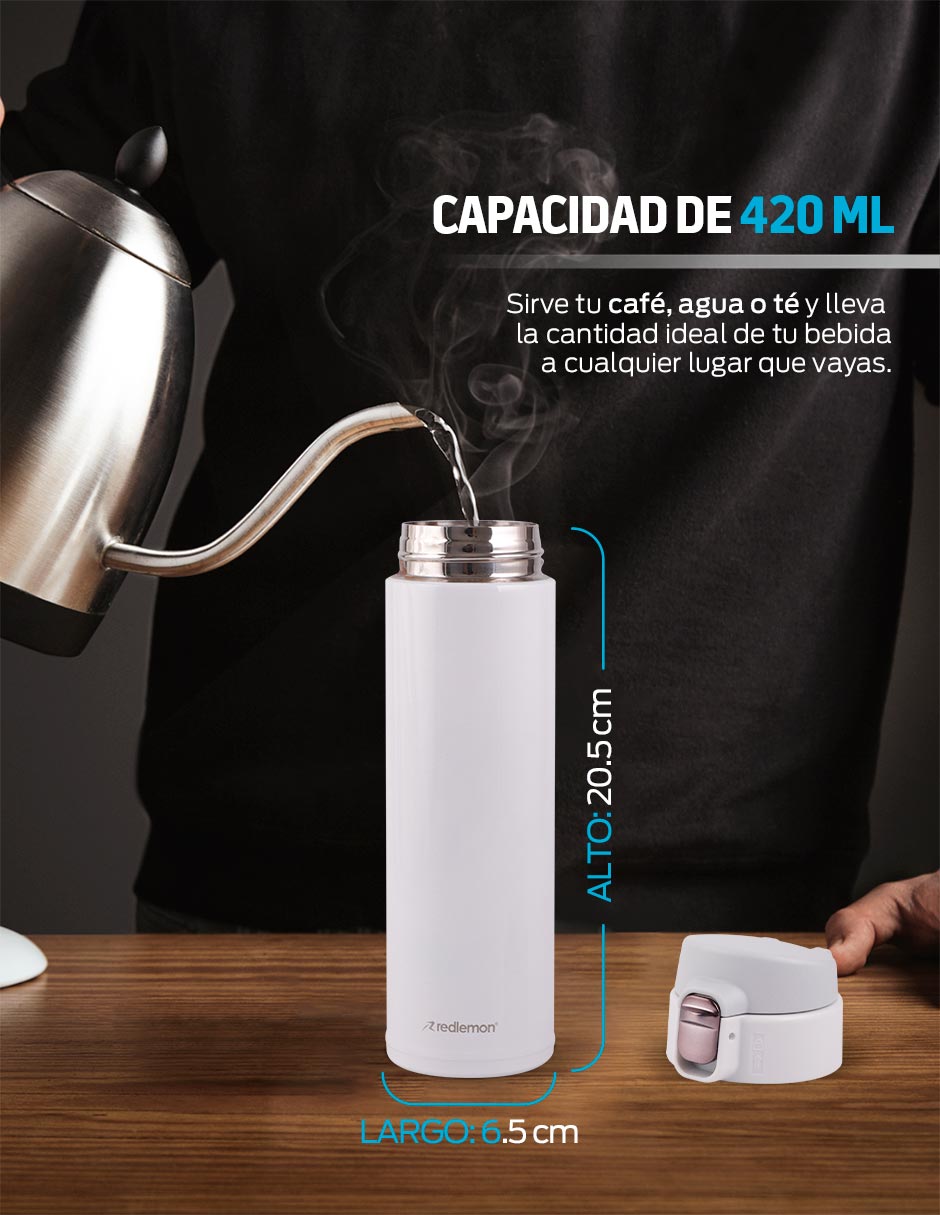 de Acero inoxidable Hermético con tapa Push pull 3