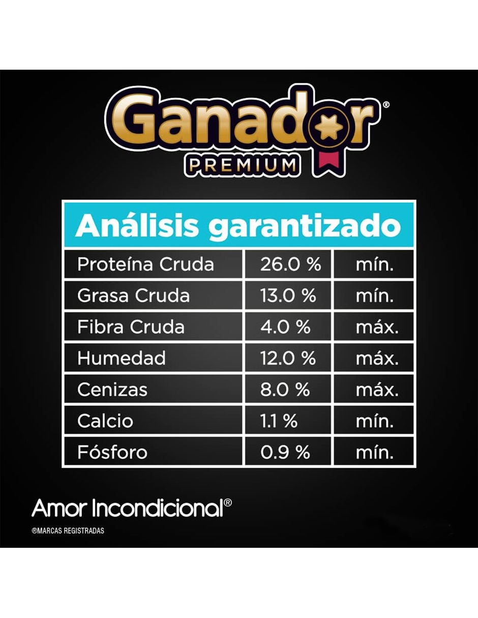 Croqueta Ganador de carne para perro etapa adulto contenido 20 kg