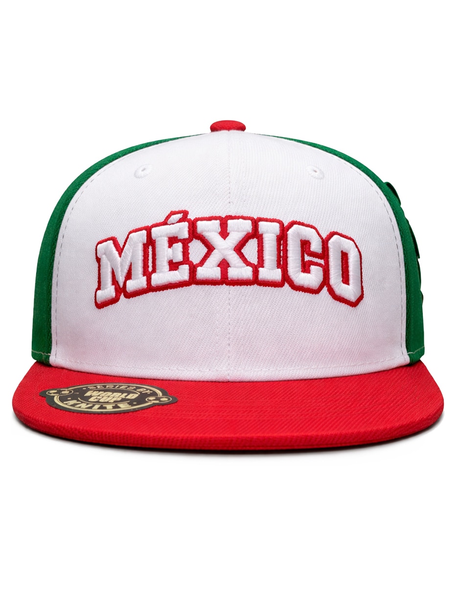 Gorra visera plana snapback para fútbol knite México para hombre
