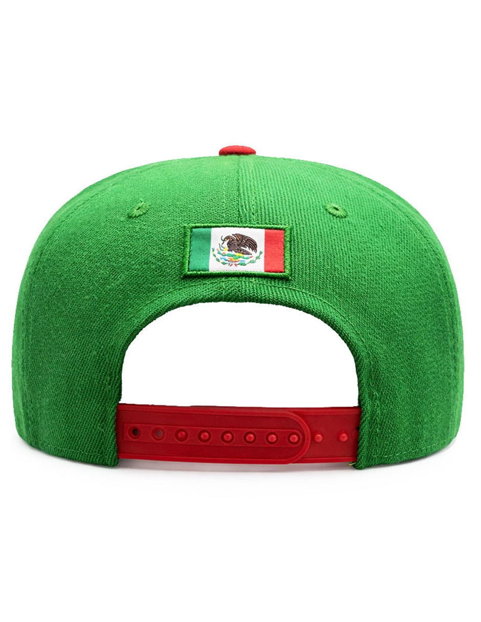 Gorra visera plana snapback para fútbol knite México para hombre