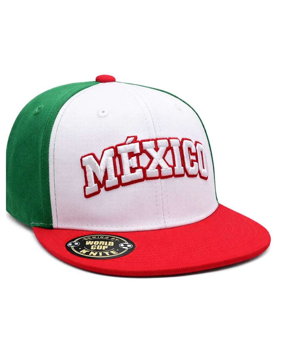 Gorra visera plana snapback para fútbol knite México para hombre
