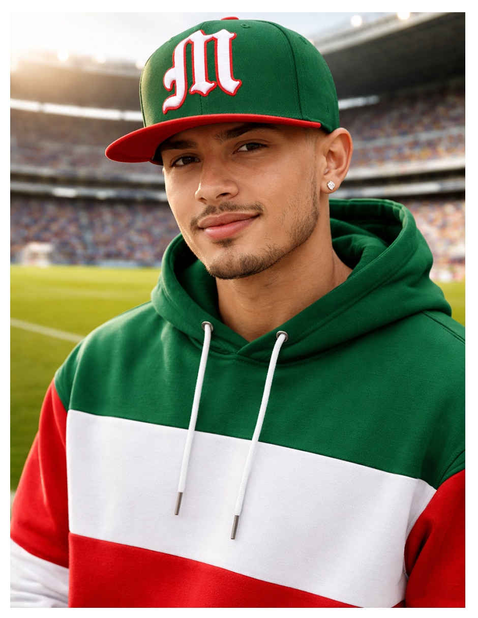 Gorra visera plana snapback para fútbol México para hombre 5