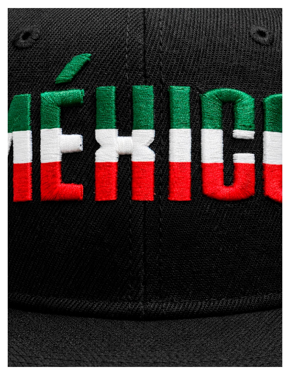Gorra visera plana snapback para fútbol knite México para hombre