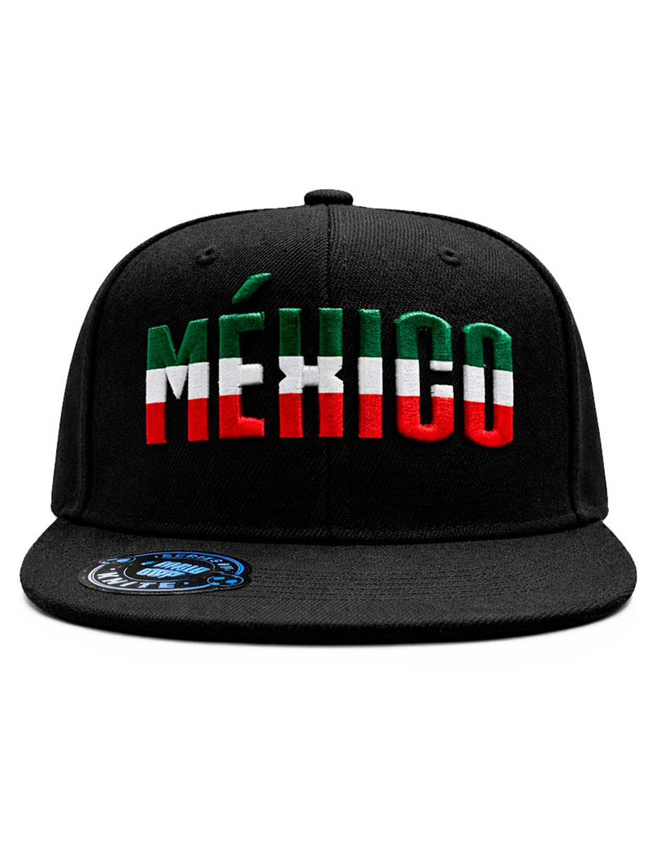 Gorra visera plana snapback para fútbol knite México para hombre