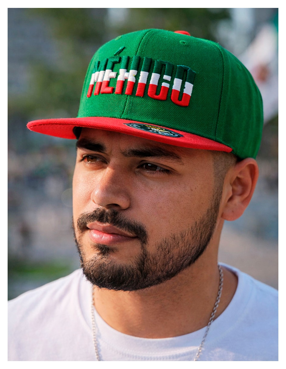 Gorra visera plana snapback para fútbol México para hombre 2