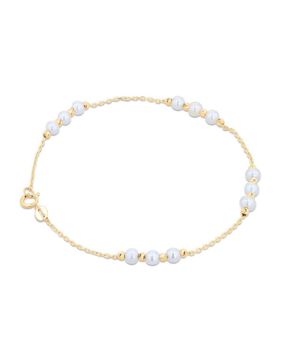 Pulsera de oro amarillo 14 K acabado brillante 3