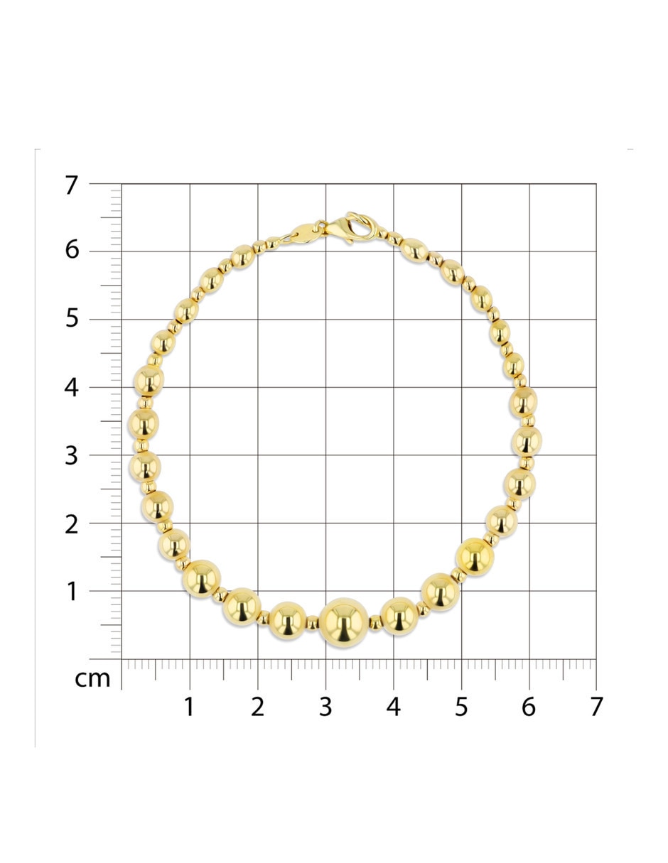 Pulsera Joyerias Bizzarro de oro amarillo 14 k con acabado brillante