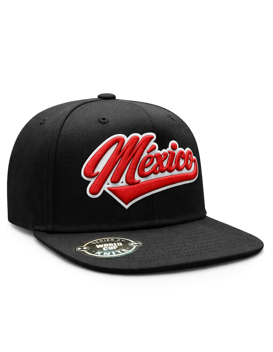 Gorra visera plana snapback para fútbol knite México para hombre