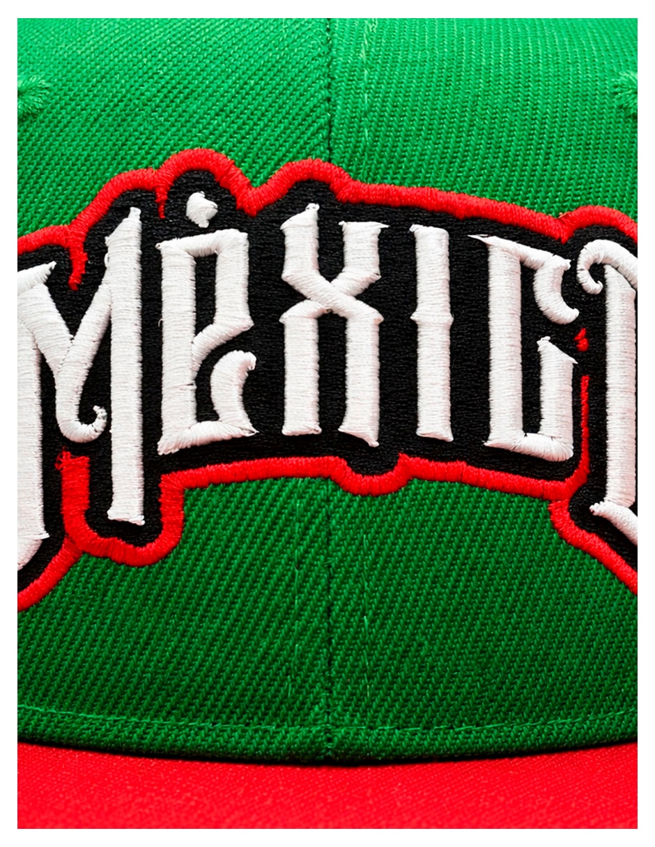 Gorra visera plana snapback para fútbol knite México para hombre