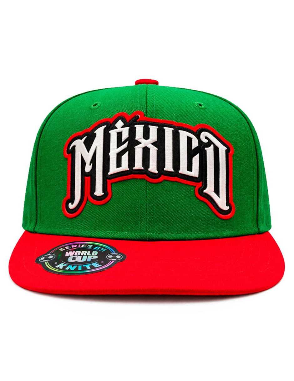 Gorra visera plana snapback para fútbol knite México para hombre