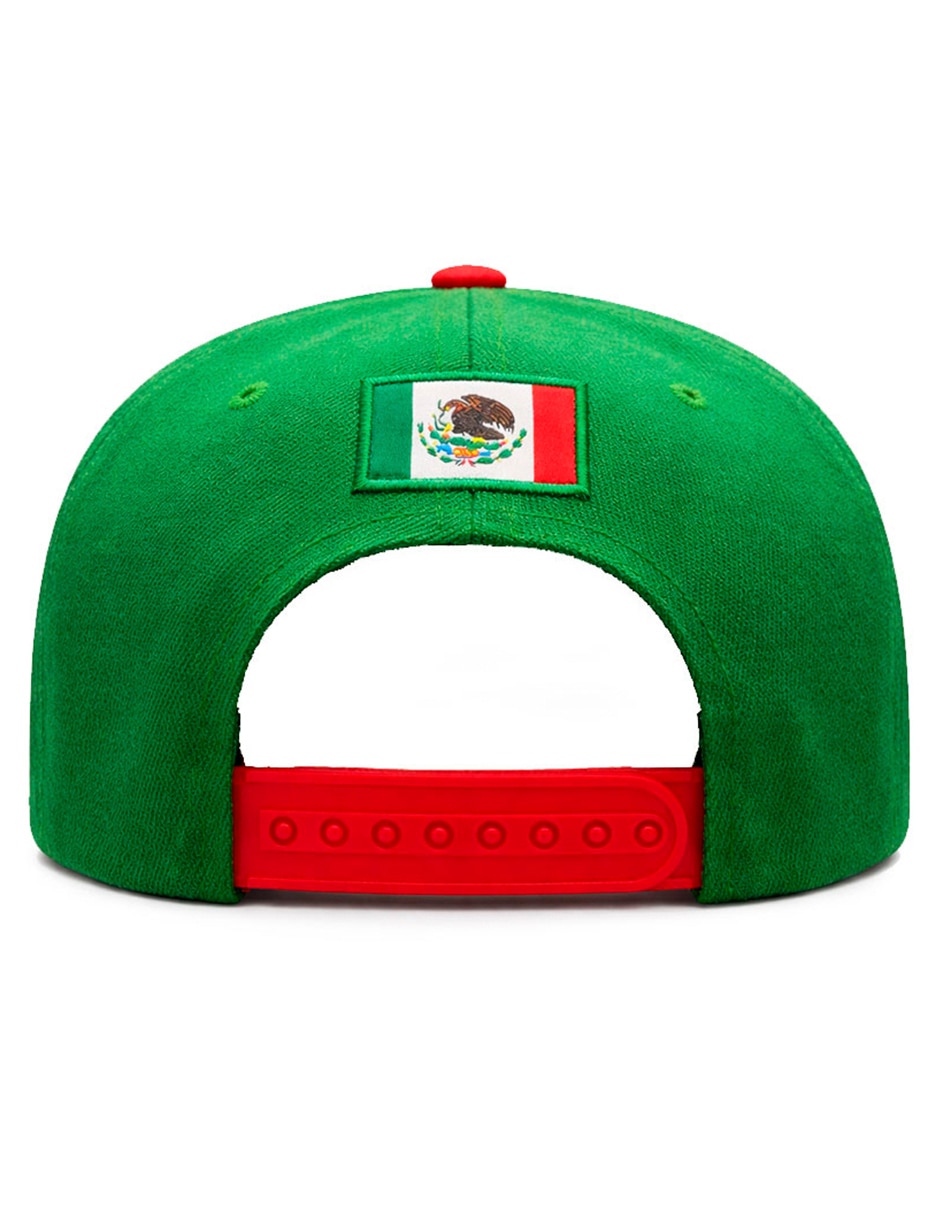 Gorra visera plana snapback para fútbol knite México para hombre