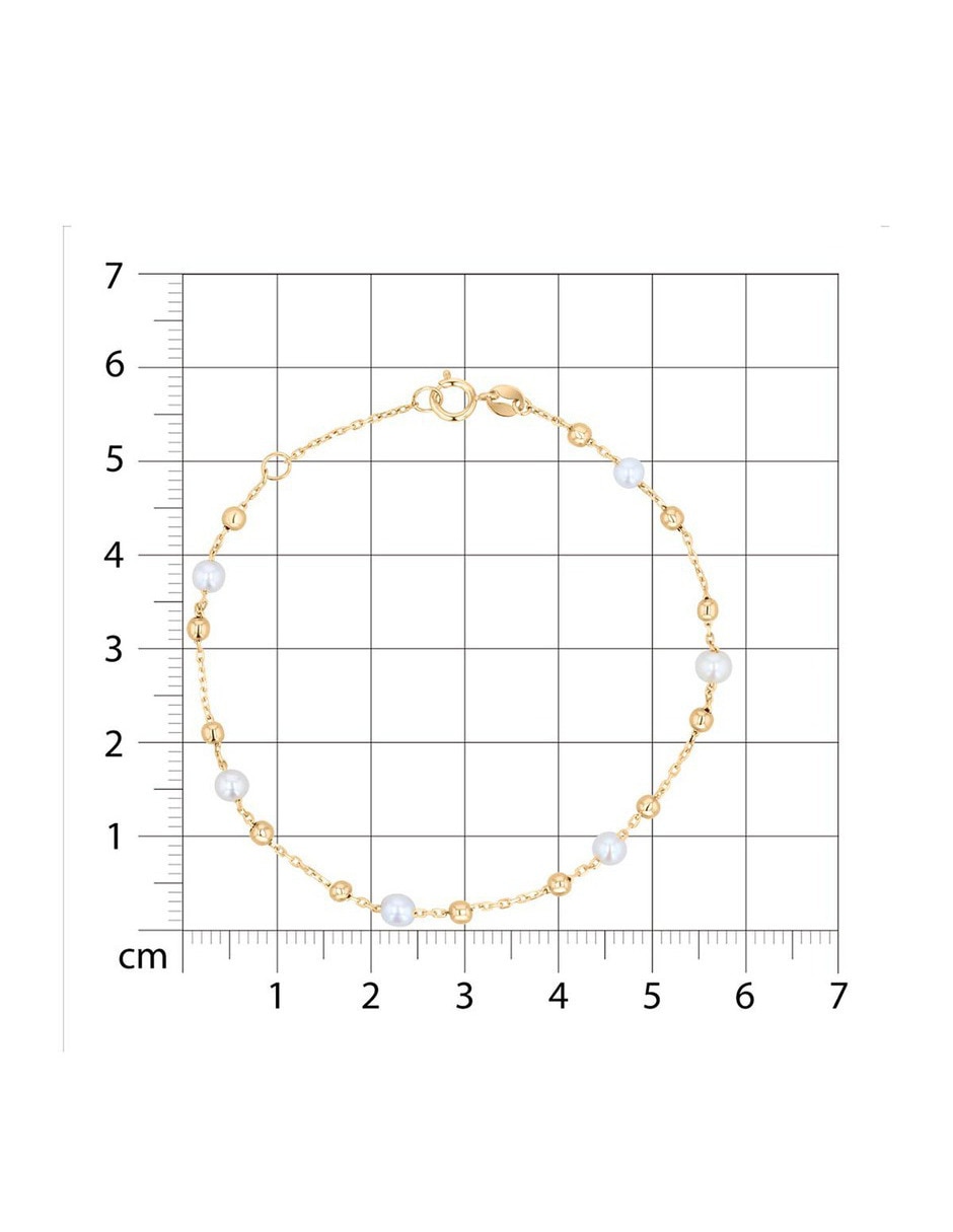 Pulsera de oro amarillo 14 K acabado brillante 5