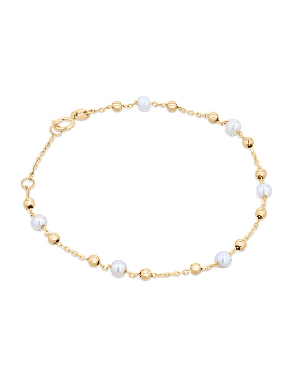 Pulsera de oro amarillo 14 K acabado brillante 4