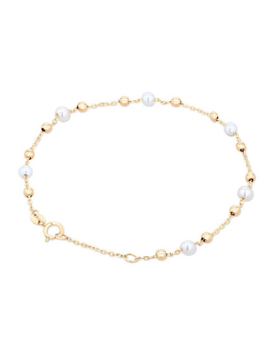 Pulsera de oro amarillo 14 K acabado brillante 2