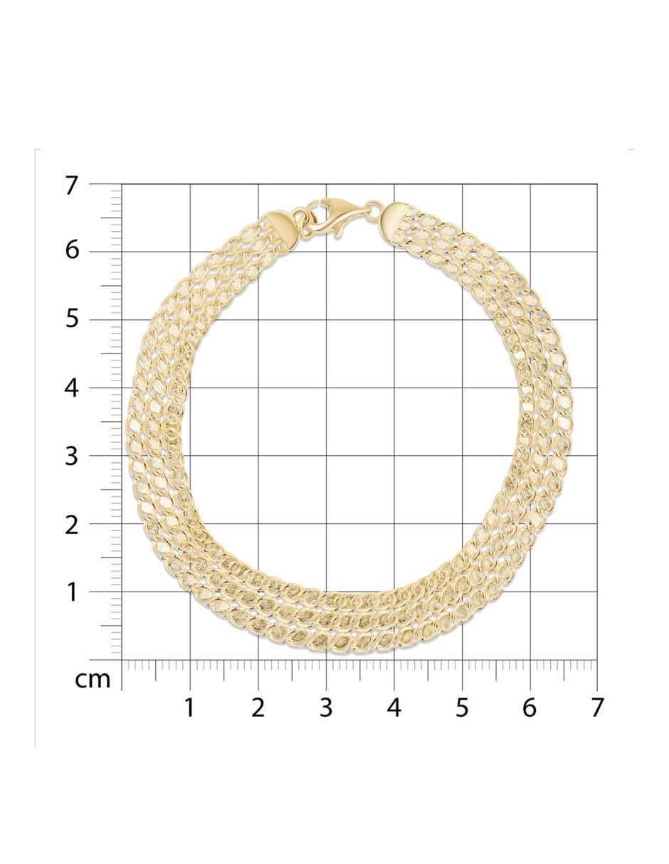 Pulsera Joyerias Bizzarro de oro amarillo 14 k con acabado brillante