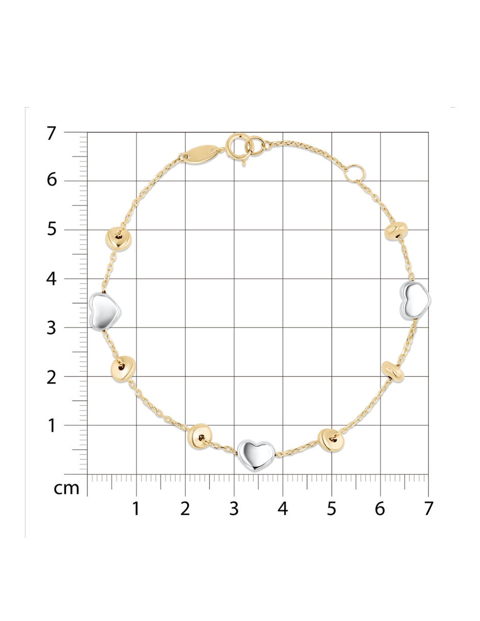 Pulsera de oro amarillo 14 k con acabado brillante 2