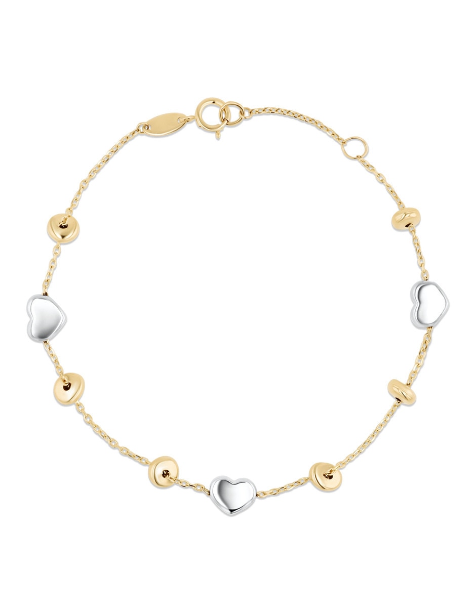 Pulsera de oro amarillo 14 k con acabado brillante Pulsera de oro amarillo 14 k con acabado brillante