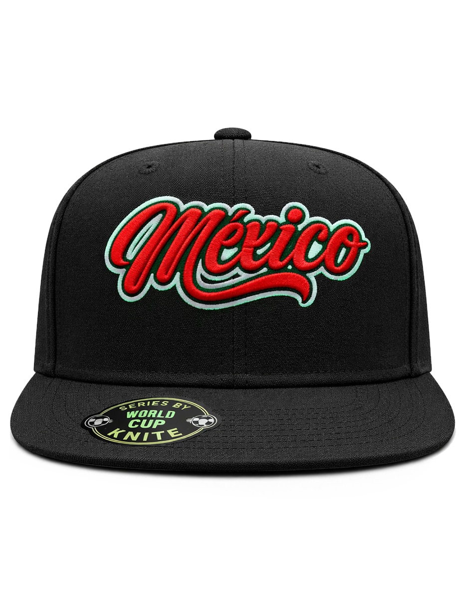 Gorra visera plana snapback para fútbol knite México para hombre