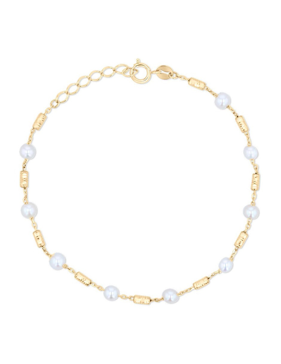 Pulsera de oro amarillo 14 K acabado brillante