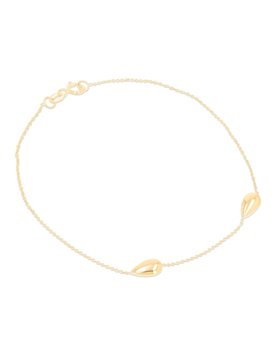 Pulsera de oro amarillo 14 k con acabado brillante 4