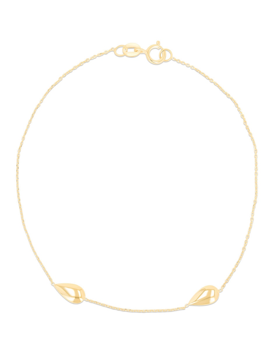 Pulsera de oro amarillo 14 k con acabado brillante Pulsera de oro amarillo 14 k con acabado brillante