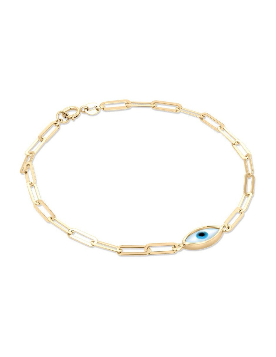 Pulsera de oro amarillo 14 K acabado brillante 4