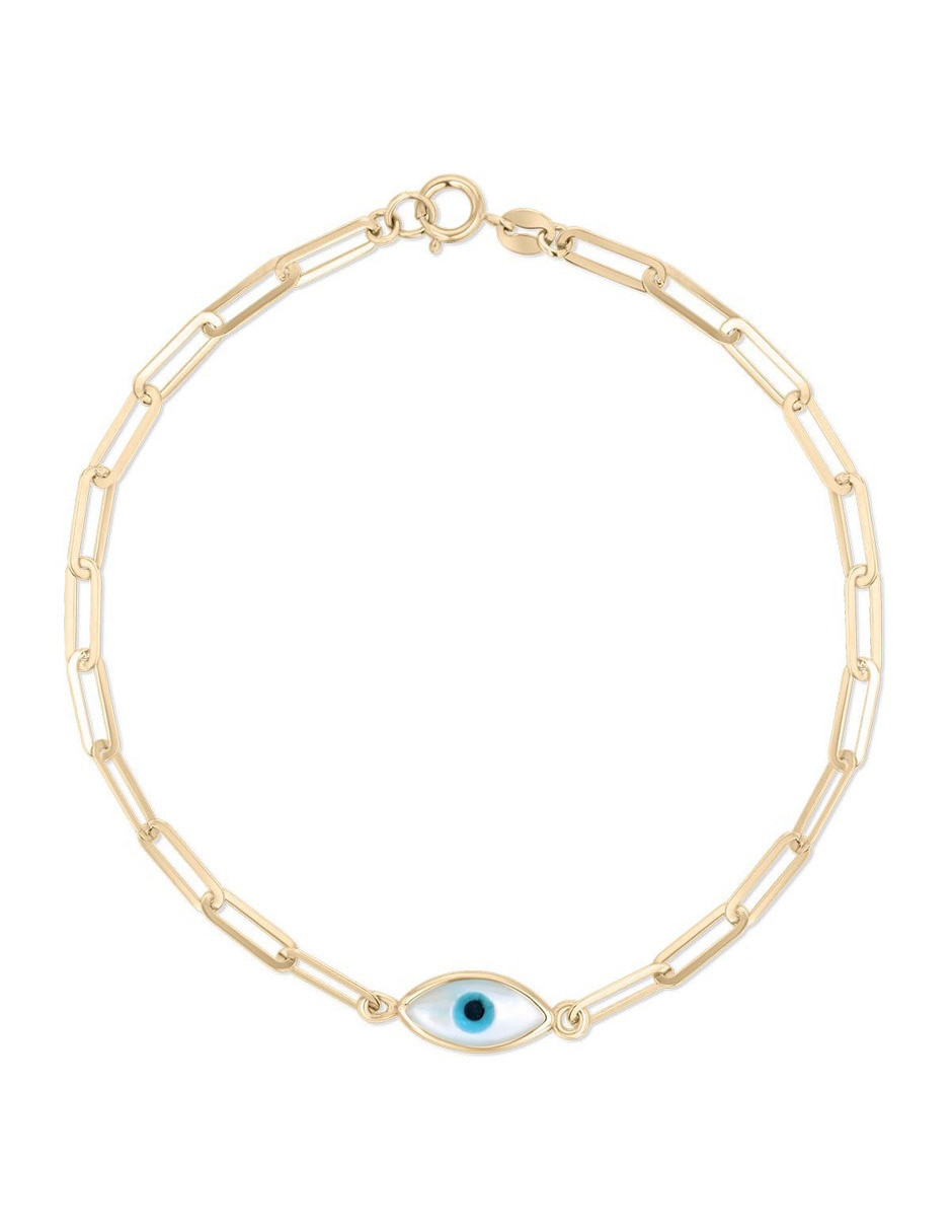 Pulsera de oro amarillo 14 K acabado brillante