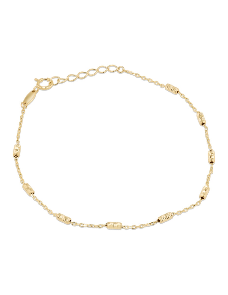 Pulsera de oro amarillo 14 k con acabado brillante 2