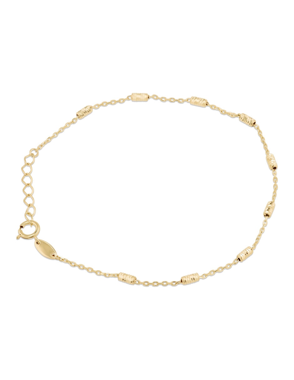 Pulsera de oro amarillo 14 k con acabado brillante Pulsera de oro amarillo 14 k con acabado brillante