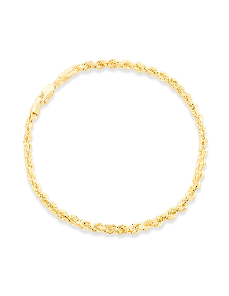 Pulsera de oro amarillo 14 k con acabado brillante 4