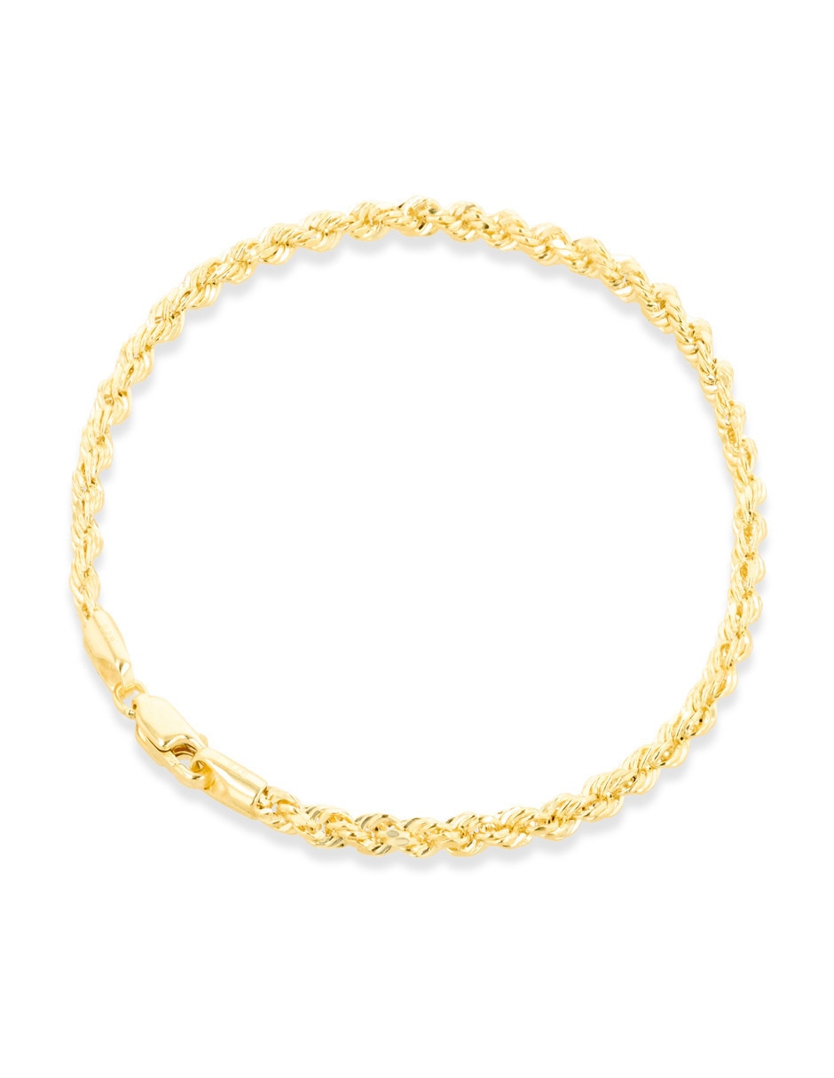 Pulsera de oro amarillo 14 k con acabado brillante 2