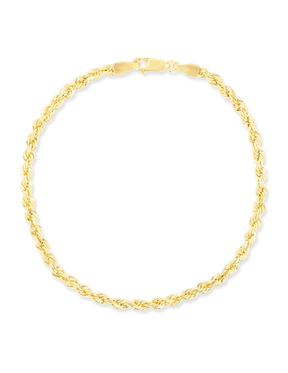Pulsera de oro amarillo 14 k con acabado brillante
