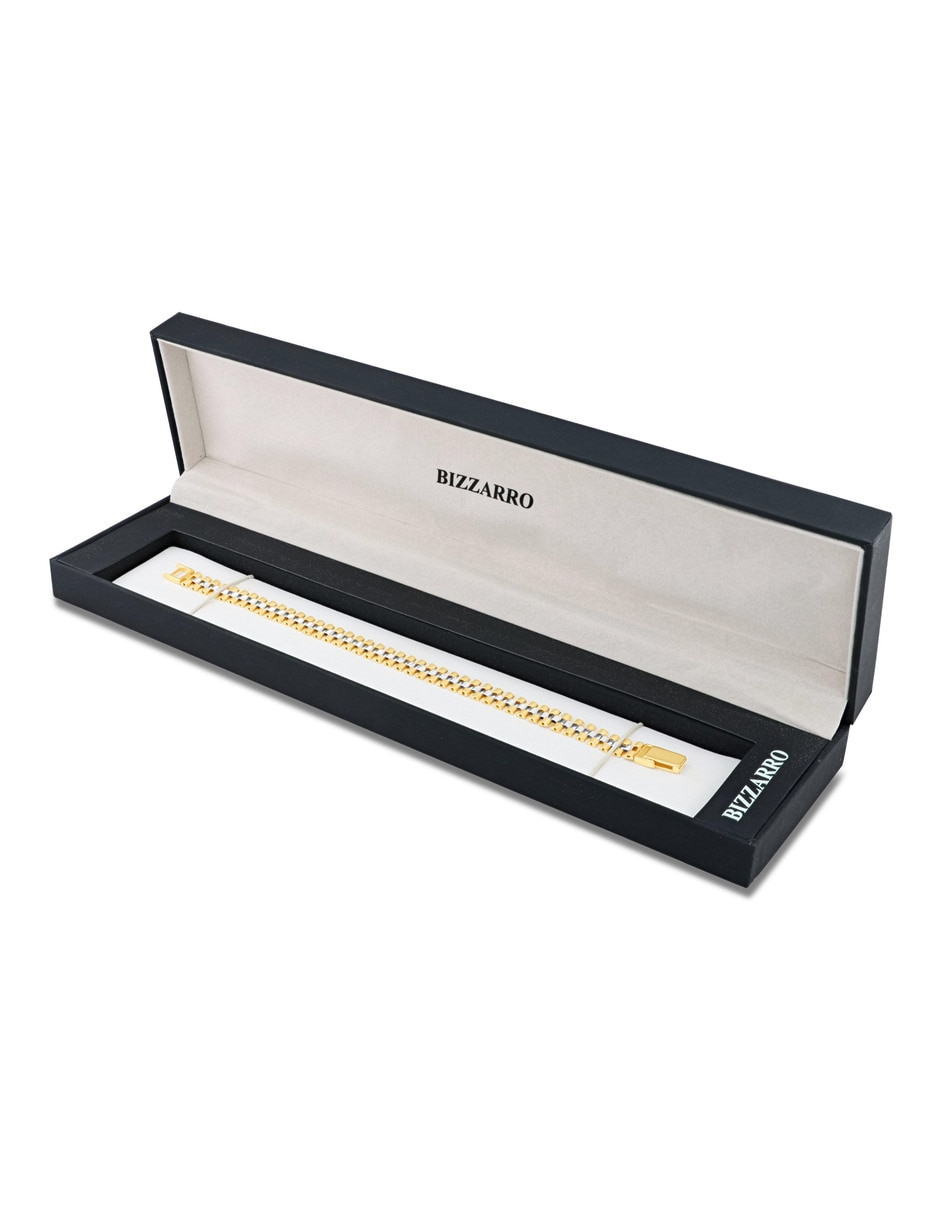 Pulsera de oro amarillo 14 k con acabado brillante 3